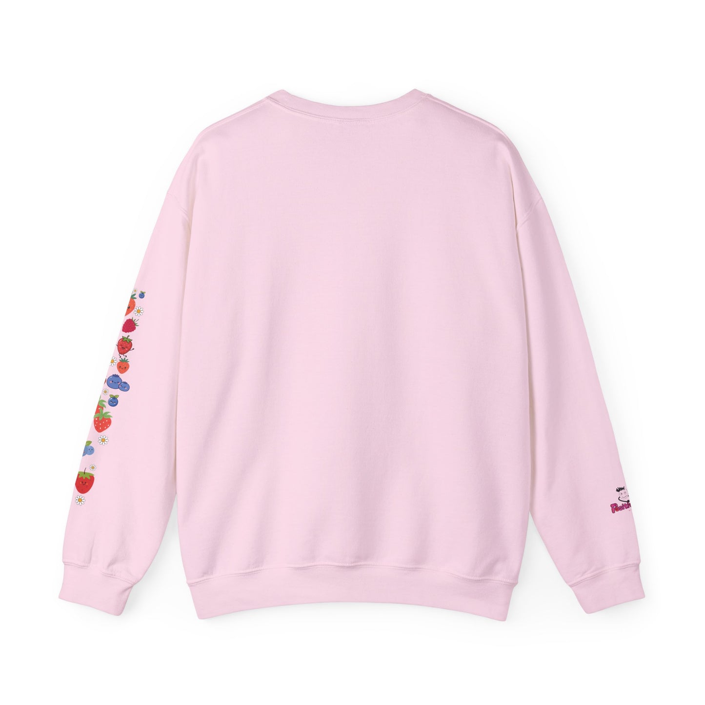 Crewneck Sweatshirt — "Be Berry Gentle With Me Today" Cute Strawberry & Berry Graphic | PositiveHug