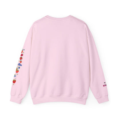 Crewneck Sweatshirt — "Be Berry Gentle With Me Today" Cute Strawberry & Berry Graphic | PositiveHug
