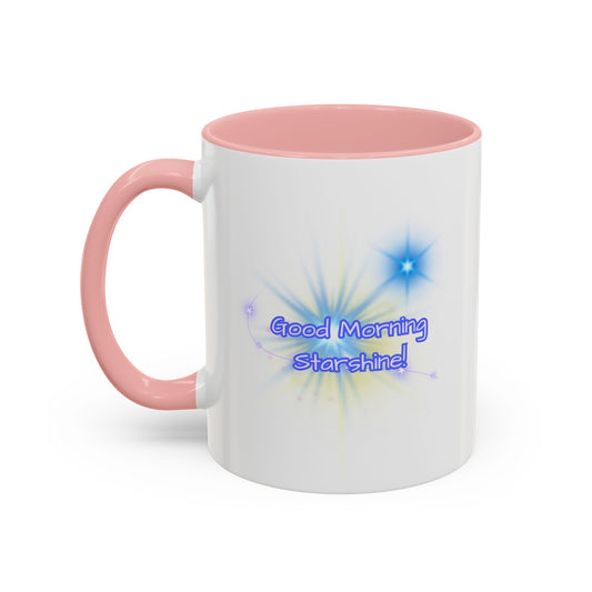 Bright Positivity - Good Morning Starshine Bright Cheerful Coffee Mug by PositiveHug