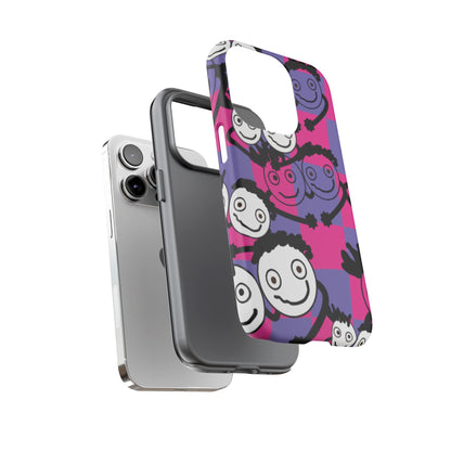 Positive Vibes Phone Case - By PositiveHug Happy, Colorful Tough Case - Pink & Purple