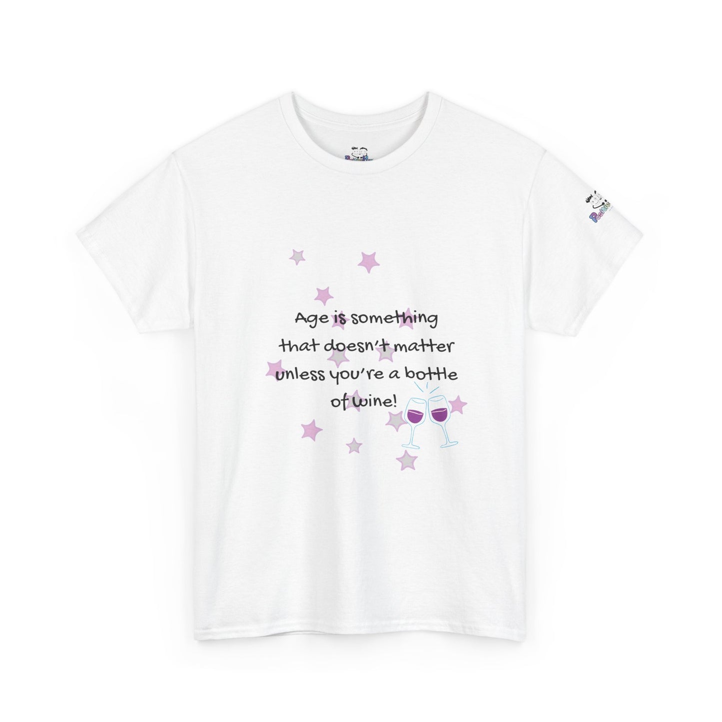 Age Doesn't Matter Unless You're a Bottle of Wine - Heart & Wine Graphic T-shirt