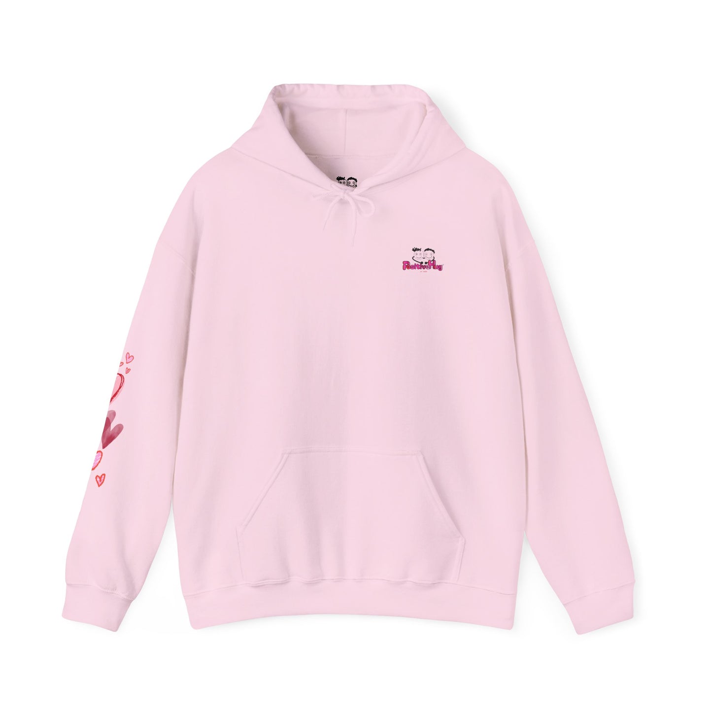 "You Are Loved" Hoodie — Cute Heart Graphic Message on Back | PositiveHug